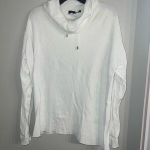 Ellen Tracy Cream Cowl Neck Sweater